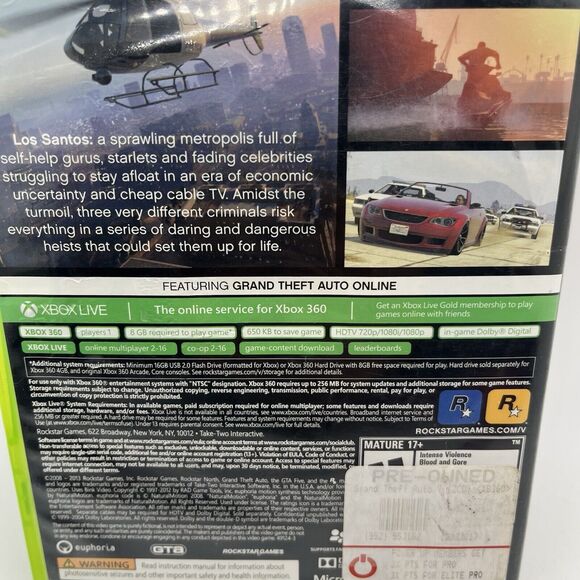 Grand Theft Auto V 5 Xbox 360 + Map - Tested - Picture 4 of 11